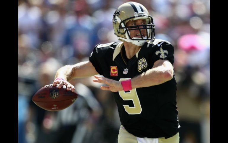 Drew Brees llevó a los Santos a un sorprendente triunfo. AFP / S. Haffey