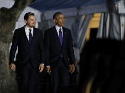 Leonardo DiCaprio y Barack Obama se reunieron en la Casa Blanca. AP / C. Kaster