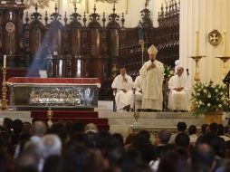 El cardenal Robles Ortega agradeció que EL INFORMADOR sea la fuente de trabajo de muchas familias jaliscienses. EL INFORMADOR / R. Tamayo