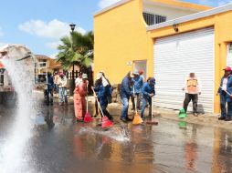 Está casi finalizada la limpieza en casas y calles en varios fraccionamientos de Tlajomulco. ESPECIAL / Gobierno de Tlajomulco