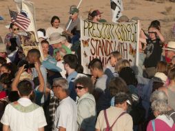 Escogieron protestar en Arizona porque ha servido como un 'campo de práctica' de las políticas fronterizas-militares del país. EFE / G.M. Williams