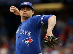 Roberto Osuna. El cerrador mexicano tuvo una destacada actuación en la victoria de Toronto ante Texas. AFP / R. Martínez