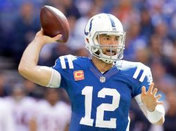 Andrew Luck lanzó un pase de 35 yardas a T.Y. Hilton cuando faltaban 3:43 minutos para el final. AFP / A. Lyons