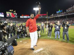 David Ortiz recibió un boleto en el octavo inning, en el que fue su última aparición en el plato de una carrera de 20 años. EFE / M. Campbell