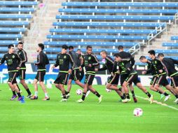 Entrenamiento. Elementos de la Selección mexicana en el reconocimiento de la cancha del Estadio Toyota Park. MEXSPORT /