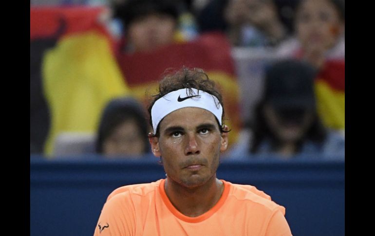 Nadal, que cayó en cuartos de final del Abierto de China la semana pasada en Beijing, mostró otra vez un bajo rendimiento. AFP / W. Zhao