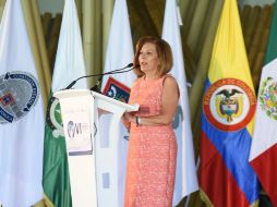 Isabel Miranda pide la creación de una ley que ya no revictimice en la inauguración del VI Congreso contra el Secuestro. TWITTER / @gracoramirez