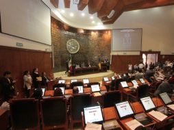 Durante la sesión, el Congreso aprobó girar un exhorto a la SCT para que resuelva el monto a pagar a los ejidatarios. FACEBOOK / Congreso de Jalisco