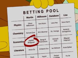 El capítulo predice a Bernard Feringa y Bengt Robert Homstrom como ganadores del Nobel de Química y Economía, respectivamente. TWITTER / @MIT