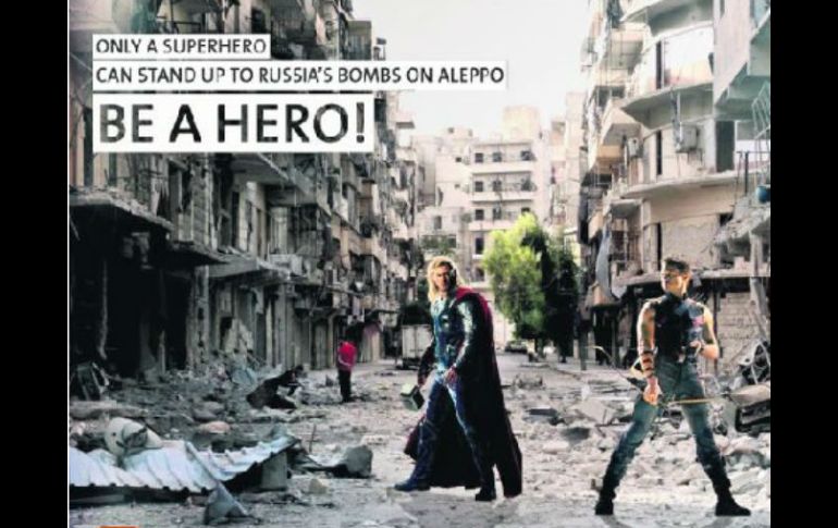 A falta de apoyo de los ciudadanos del mundo, los habitantes de Alepo esperan la llegada de uno o más superhéroes. ESPECIAL /