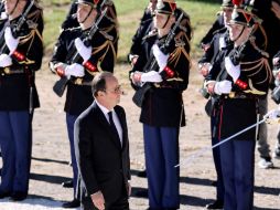 Además del presidente francés, estuvieron presentes delegaciones extranjeras y numerosos políticos. AFP / V. Hache