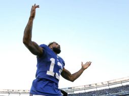 Odell Beckham celebra la victoria de su equipo AFP / M. Reaves