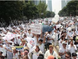 En un contingente de unas 80 personas, representarán al millón 700 ciudadanos que marcharon en estados y en la Ciudad de México. EFE / ARCHIVO