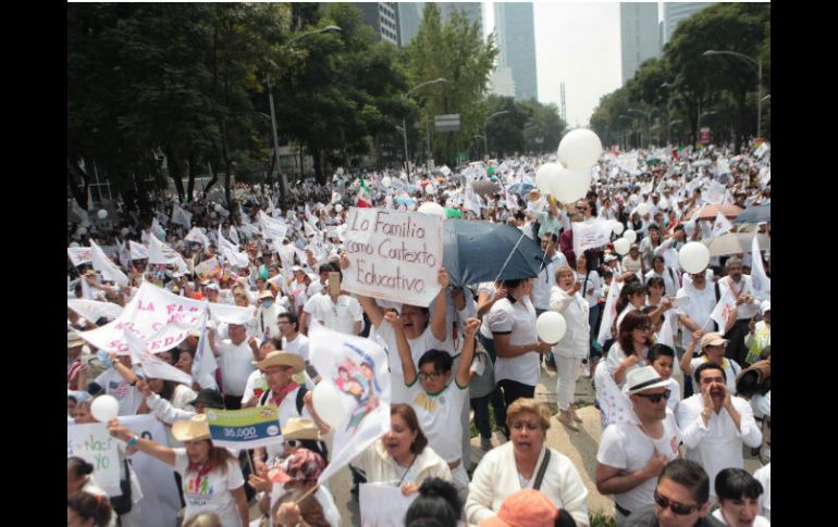 En un contingente de unas 80 personas, representarán al millón 700 ciudadanos que marcharon en estados y en la Ciudad de México. EFE / ARCHIVO