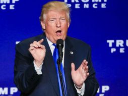 Trump asegura que el sistema electoral de EU está ‘amañado’ en favor de Clinton. EFE / T. Maury