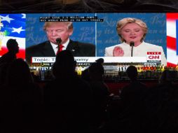 El debate realizado en Las Vegas superó la cifra de 66.5 millones que vieron el segundo encuentro entre los candidatos. AFP / D. McNew