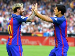 Un gol de la estrella argentina, luego del cobro de un penal, dio los tres puntos al Barça al minuto 90+4. AFP / J. Jordan