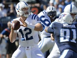 Andrew Luck conectó un pase de touchdown de siete yardas con Jack Doyle a 1:55 por jugar. AP /  M. Zaleski