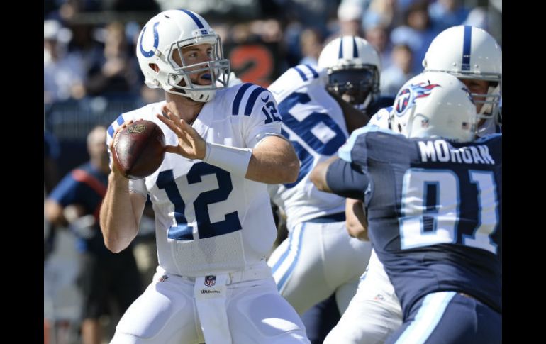 Andrew Luck conectó un pase de touchdown de siete yardas con Jack Doyle a 1:55 por jugar. AP /  M. Zaleski