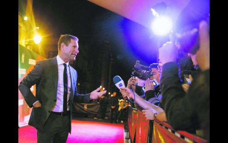 Aaron Eckhart. El actor norteamericano acaparó los reflectores a su paso por el festival de cine. SUN /