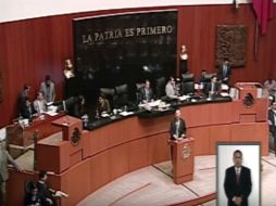 La falta de consenso en la bancada del PAN motivó que algunos senadores subieran a tribuna a hablar en contra del dictamen. YOUTUBE / Senado de México