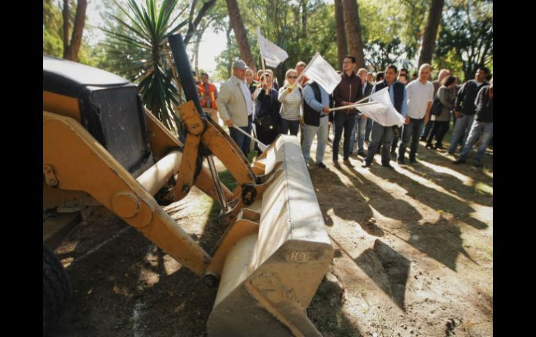 El alcalde tapatío, Enrique Alfaro, durante el arranque de los trabajos de rehabilitación. TWITTER / EnriqueAlfaroR