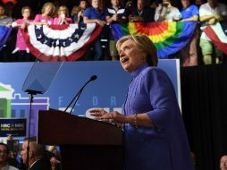 Hillary tuvo un mitín en el disputado estado de Florida. AFP / W. Manors