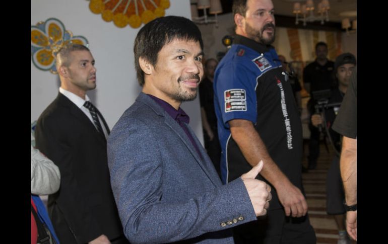 El boxeador filipino se presentó en Las Vegas. AP / E. Verduzco