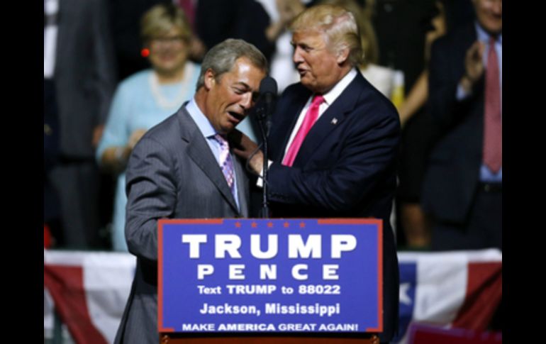 Uno de los líderes del 'Brexit', Nigel Farage, ha pasado las últimas semanas dando consejos a Donald Trump. AFP / ARCHIVO