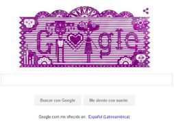 Un par de calacas ataviadas con finas ropas, que tomadas de la mano cargan un corazón, adornan el nombre de la firma. ESPECIAL / google.com