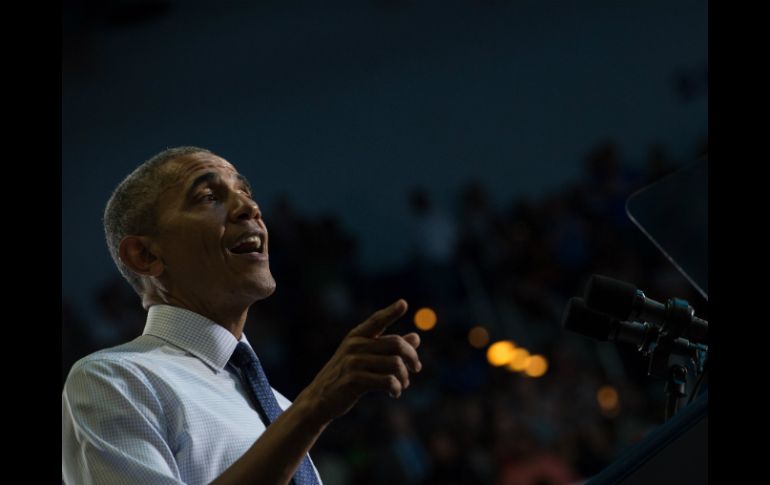 Obama estuvo en Carolina del Norte este miércoles. AFP / N. Kamm