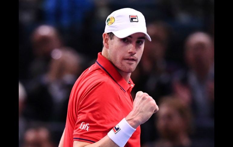 Isner disputará semifinales en Bercy por segunda vez después de 2011, cuando cayó ante el francés Jo-Wilfried Tsonga. AFP / F. Fife