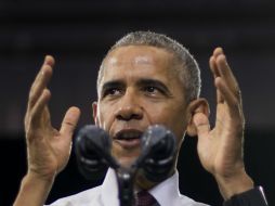 Obama visitó Carolina del Norte y aprovechó su discurso para reiterar su apoyo a HIllary. AFP / J. Watson