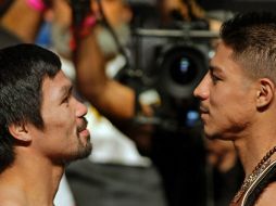 Pacquiao y Vargas se enfrentarán este sábado en Las Vegas. AFP / J. Gurzinski