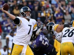 Roethlisberger durante el partido contra Baltimore. AFP / P. Smith