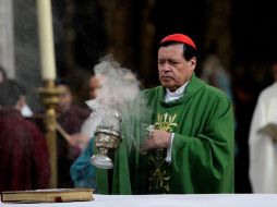 El cardenal Norberto Rivera expresó una plegaria por todos los dirigentes del mundo. NTX / ARCHIVO