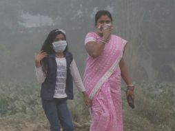 Se tomaron medidas de precaución ante la creciente contaminación del aire. EFE / H.Tyagi