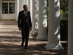 El presidente Obama esta mañana en la Casa Blanca. AFP / N. Kahm