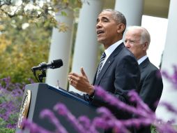 Obama, acompañado de Biden en la Casa Blanca. AFP / N. Kamm