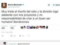 La ex Miss Universo se convirtió en centro de debate entre Donald Trump y Hillary Clinton. TWITTER / @machadooficial