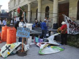 Resaltaron el levantamiento de su plantón instalado en el zócalo de la capital desde hace más de dos años. SUN / ARCHIVO