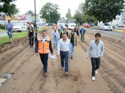 Lemus resalta que en tan sólo 48 horas ha sido levantado todo el asfalto. ESPECIAL / Gobierno de Zapopan