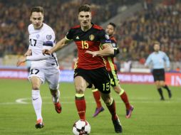 Meunier, de Bélgica, abrió la abultada cuenta con un gol al minuto ocho. EFE / O. Hoslet