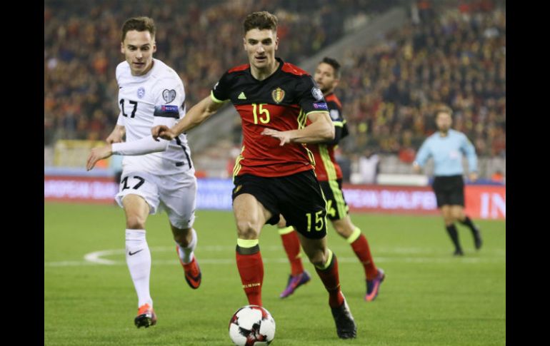 Meunier, de Bélgica, abrió la abultada cuenta con un gol al minuto ocho. EFE / O. Hoslet