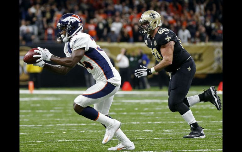 Parks, de los Broncos (I), durante la acción decisiva del partido. AP / J. McCusker