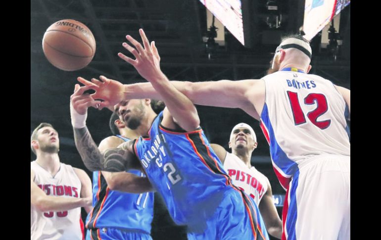 De los titulares del Thunder frente a los Pistons, sólo Russell Westbrook logró una cifra de dos digitos en puntos anotados. AP / C. Osorio