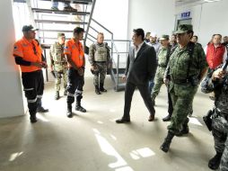 El gobernador del Estado entregó también instalaciones a la Fuerza Única en Zapotlán el Grande. ESPECIAL / Aristóteles Sandoval