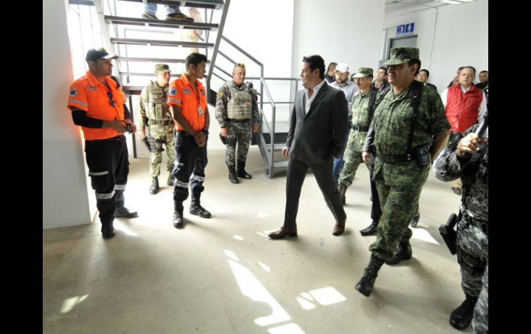 El gobernador del Estado entregó también instalaciones a la Fuerza Única en Zapotlán el Grande. ESPECIAL / Aristóteles Sandoval