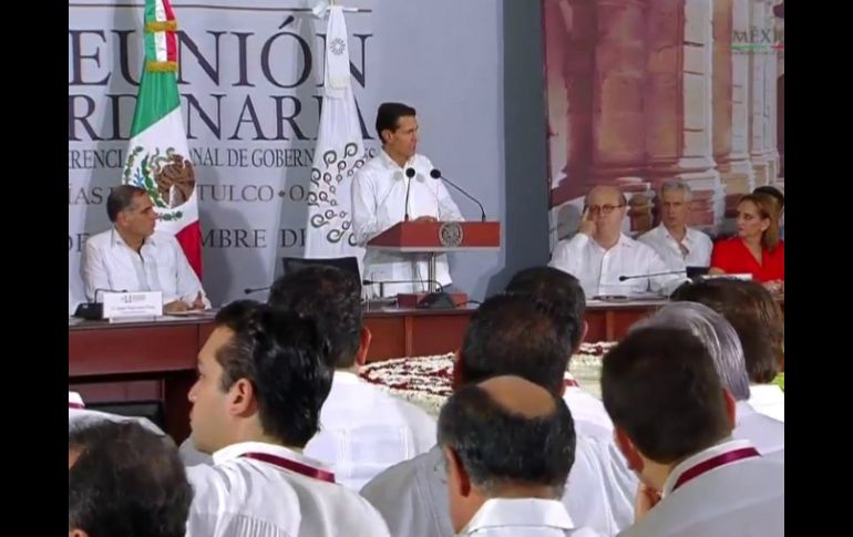 Peña Nieto durante la LI Reunión Ordinaria de la Comisión Nacional de Gobernadores (Conago). TWITTER / @PresidenciaMX