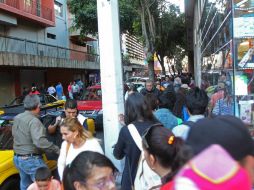 El transporte gratuito tal vez incentivó a que las personas acudieran al Centro tapatío. EL INFORMADOR / M. Vargas